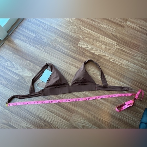 EVERLANE ReNew The Rosewood Triangle Bikini Top NWT - Picture 13 of 16